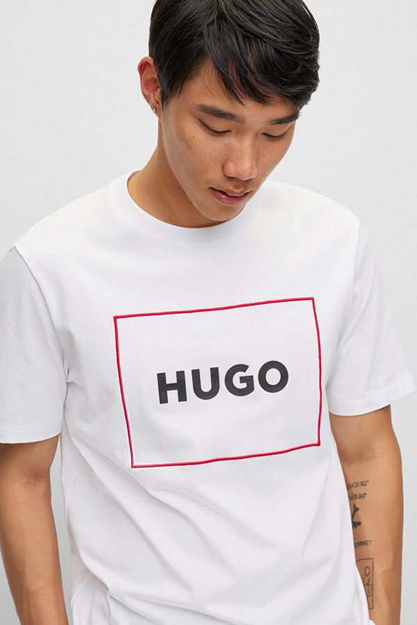 T-SHIRT HUGO - 100 WHITE